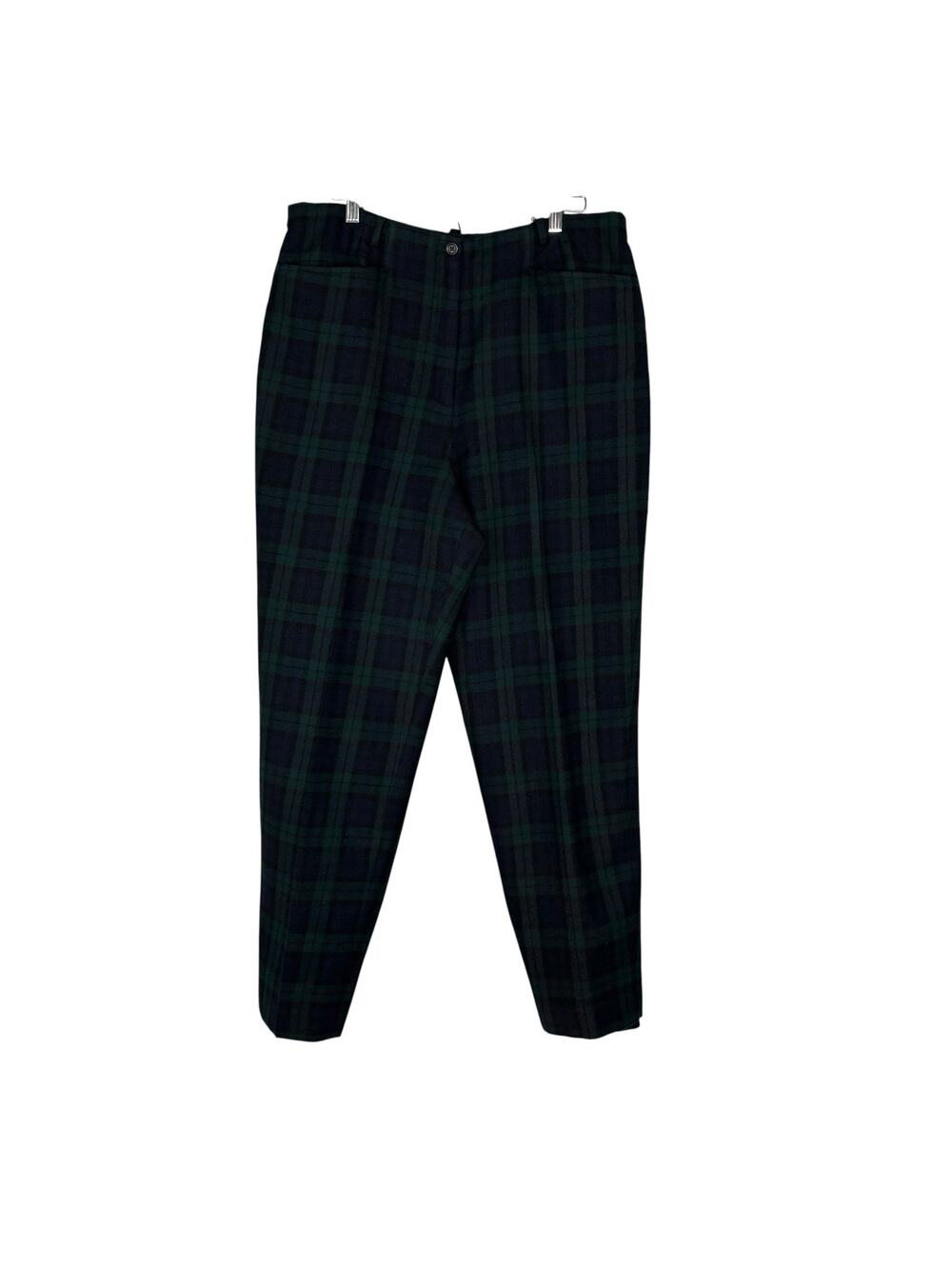 Vtg 90s Talbots Pants Womens Tartan Plaid High Waist Dark Academia Size 14